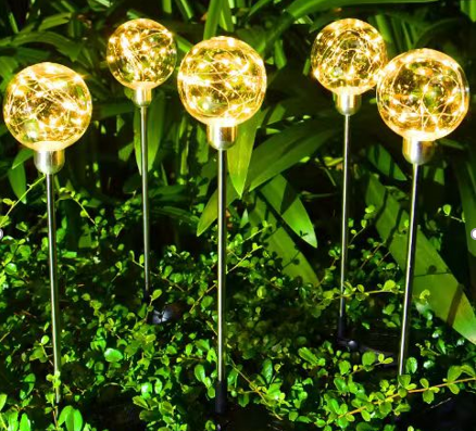 Solar 8CM copper wire ball lamp (Random Colors)