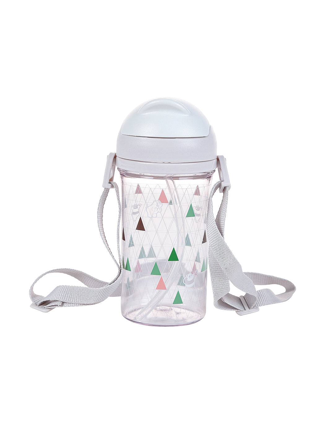 We Bare Bears- Water Bottle with Straw 400ml (Grey)