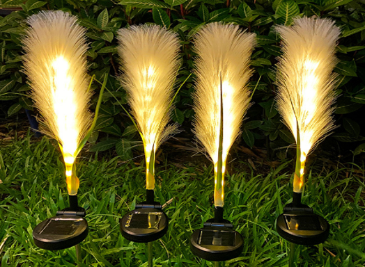 Solar hairy reed lamp (Random Colors)