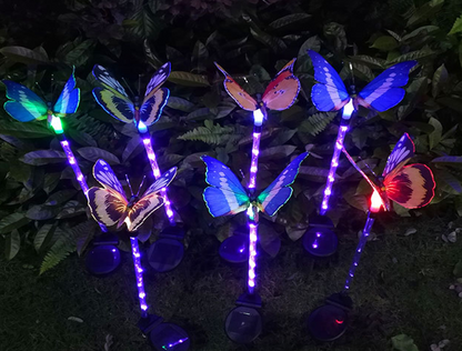 Solar fiber optic butterfly lamp (Random Colors)