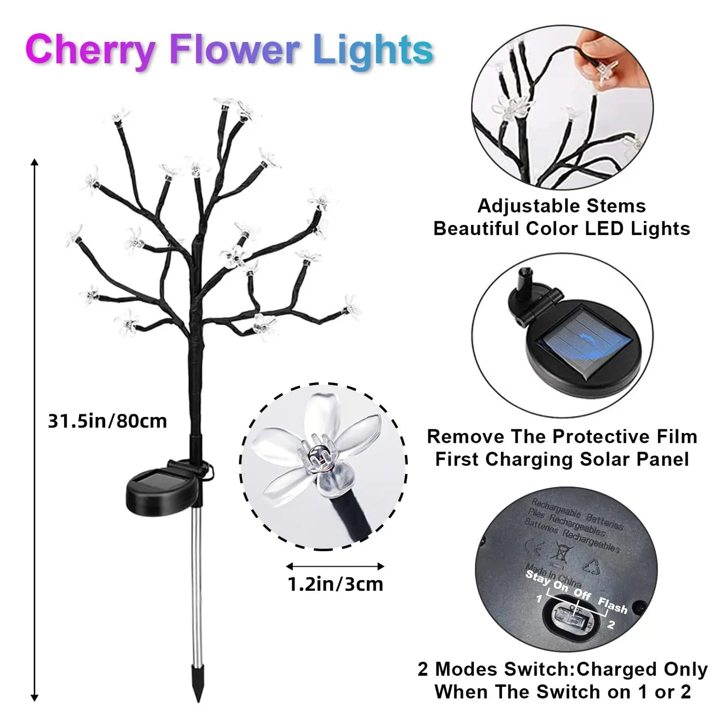 Solar cherry blossom lamp (Random Colors)