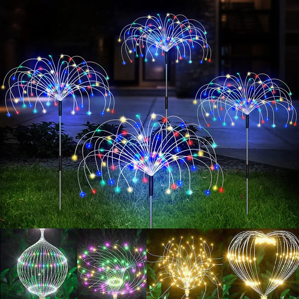 Solar 120 lamp fireworks lamp (Random Colors)