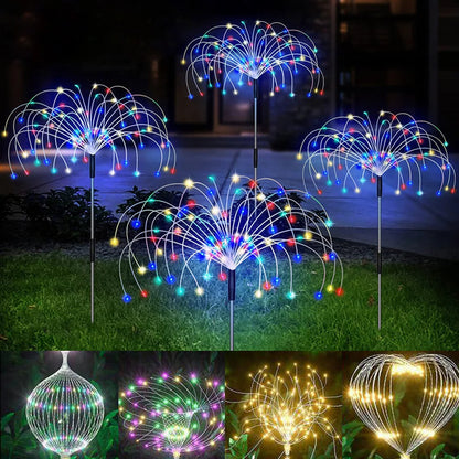 Solar 120 lamp fireworks lamp (Random Colors)