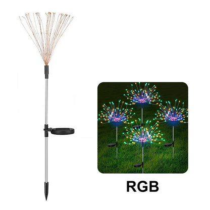 Solar 120 lamp fireworks lamp (Random Colors)