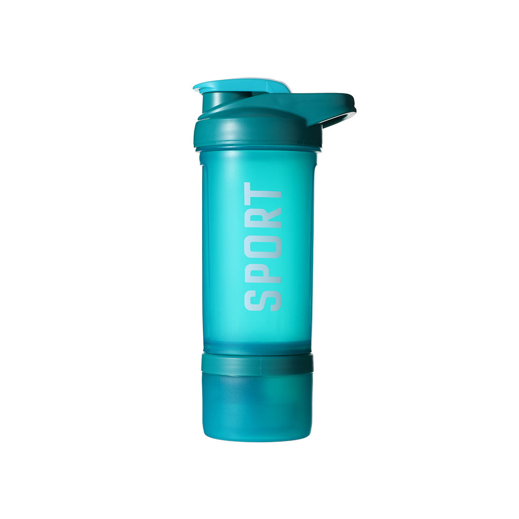 Shaker Bottle for Sports, 650mL (with Storage Box)(Blue)